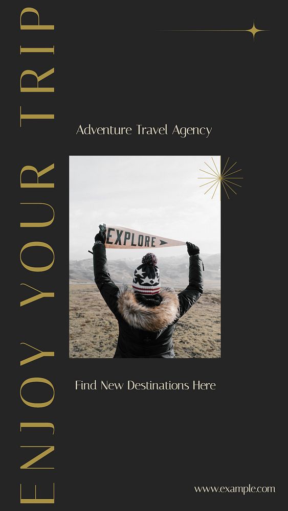 Enjoy your trip Instagram story template, editable design