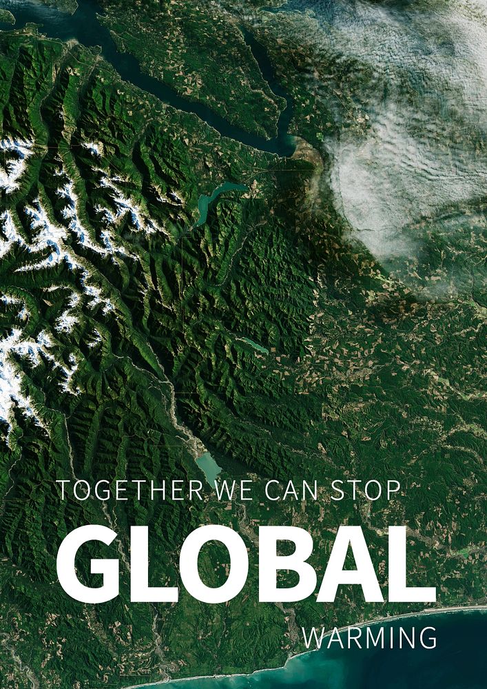 Global warming template for environment day poster