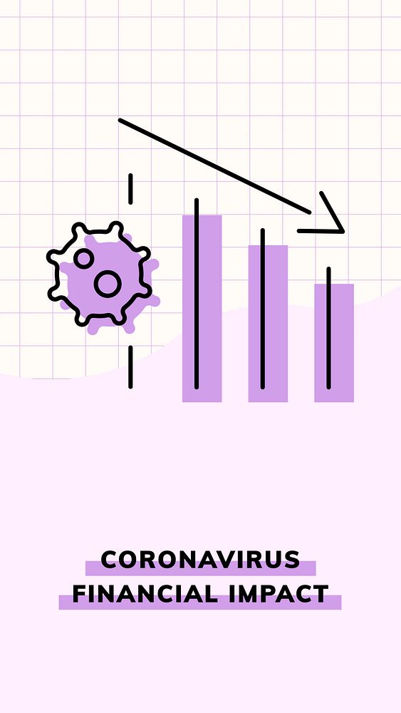 Financial impact Instagram story template, editable design