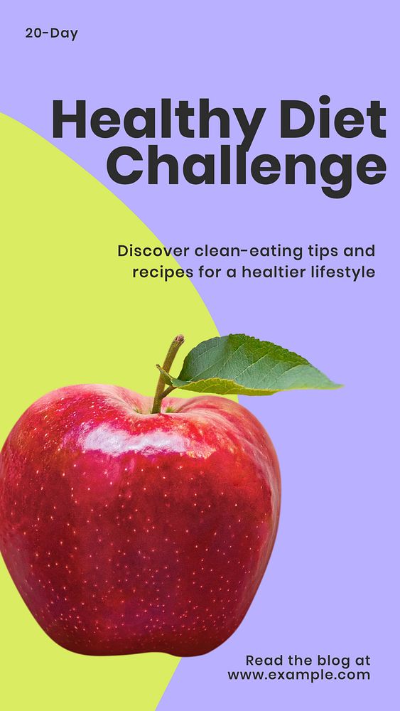 Healthy diet Instagram story template, editable design & text