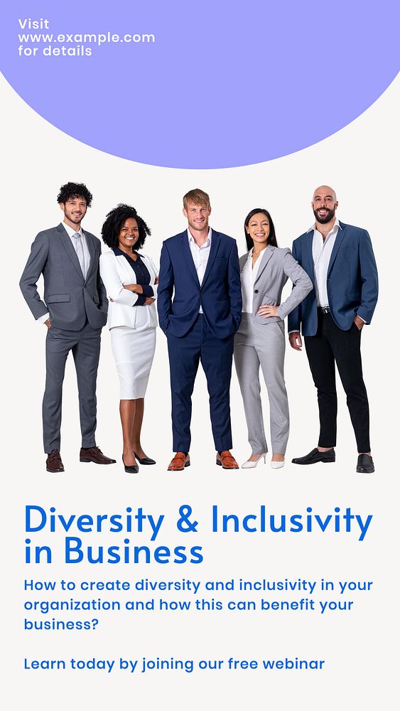 Business diversity & inclusivity Instagram story template, editable design & text