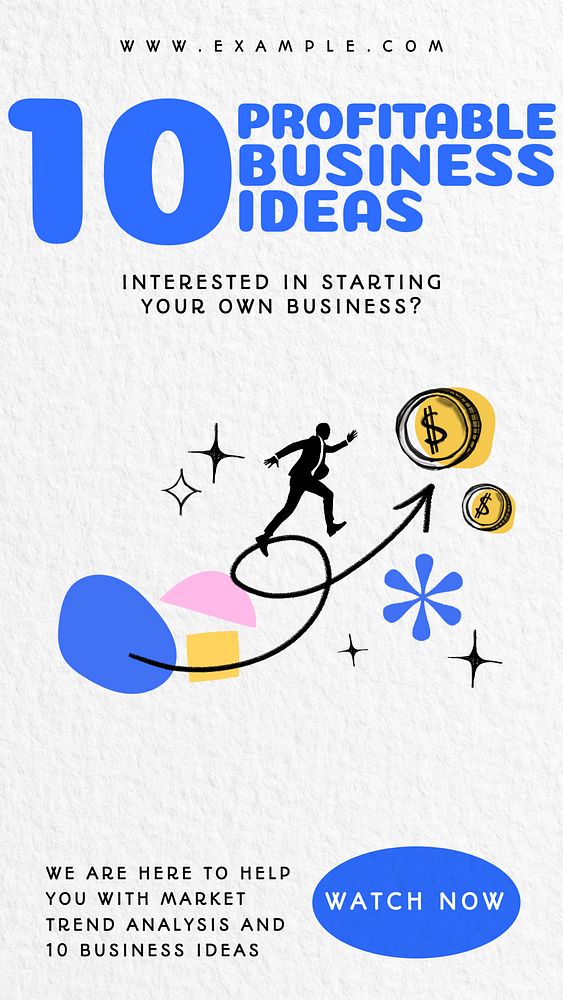 Business ideas Instagram story template, customizable social media design 