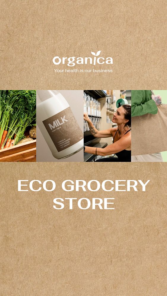 Eco retail Facebook story template, editable design