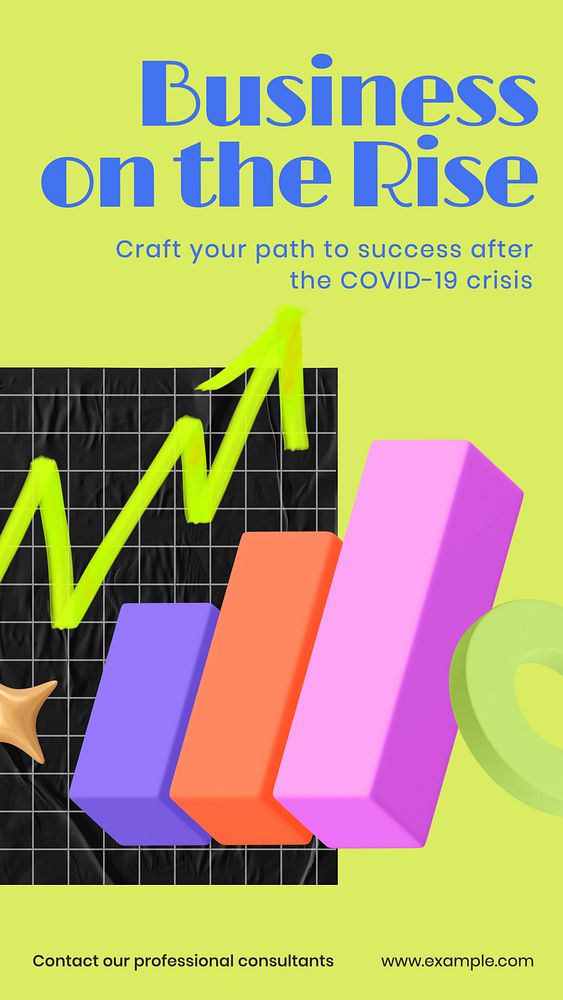 Business success Instagram story template, editable design & text