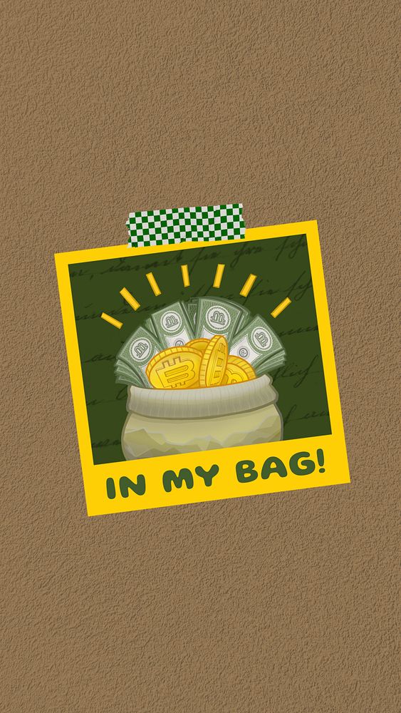 Money bag Instagram story template, editable design