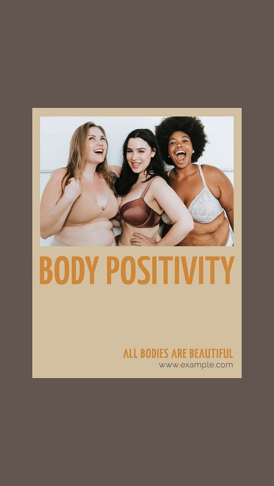 Body positivity Instagram story template, editable social media design