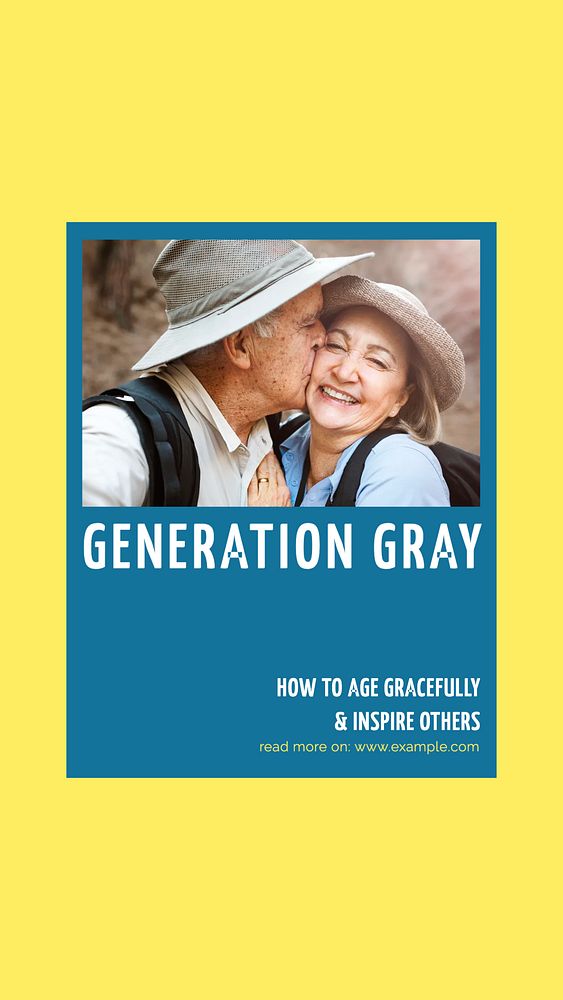 Generation gray Instagram story template, editable social media design