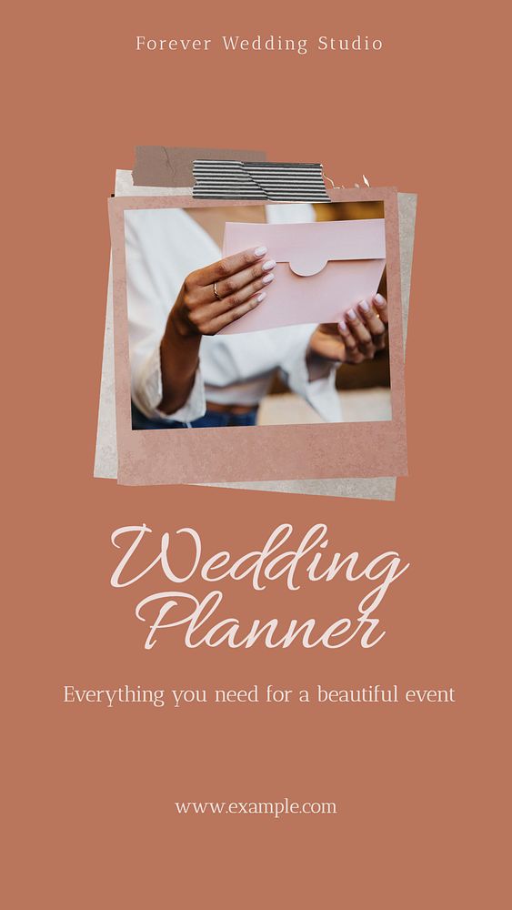 Wedding planner Instagram story template, editable social media design