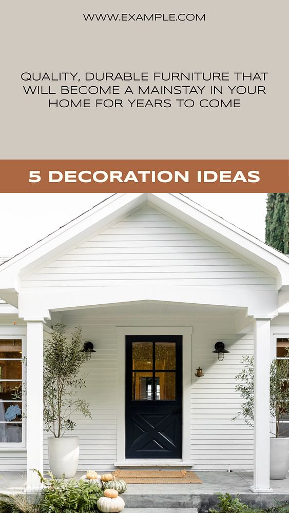 Home decoration ideas Instagram story template, editable social media design