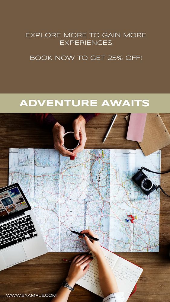 Hiking trips Instagram story template, editable social media design