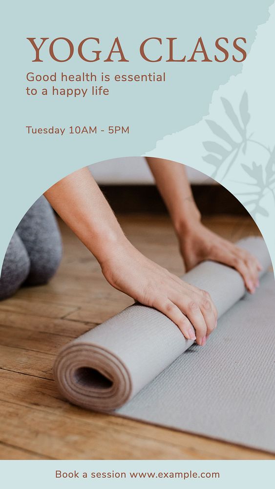 Yoga class Instagram story template, editable social media design