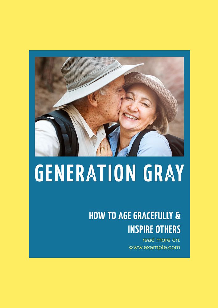 Generation gray poster template, customizable design