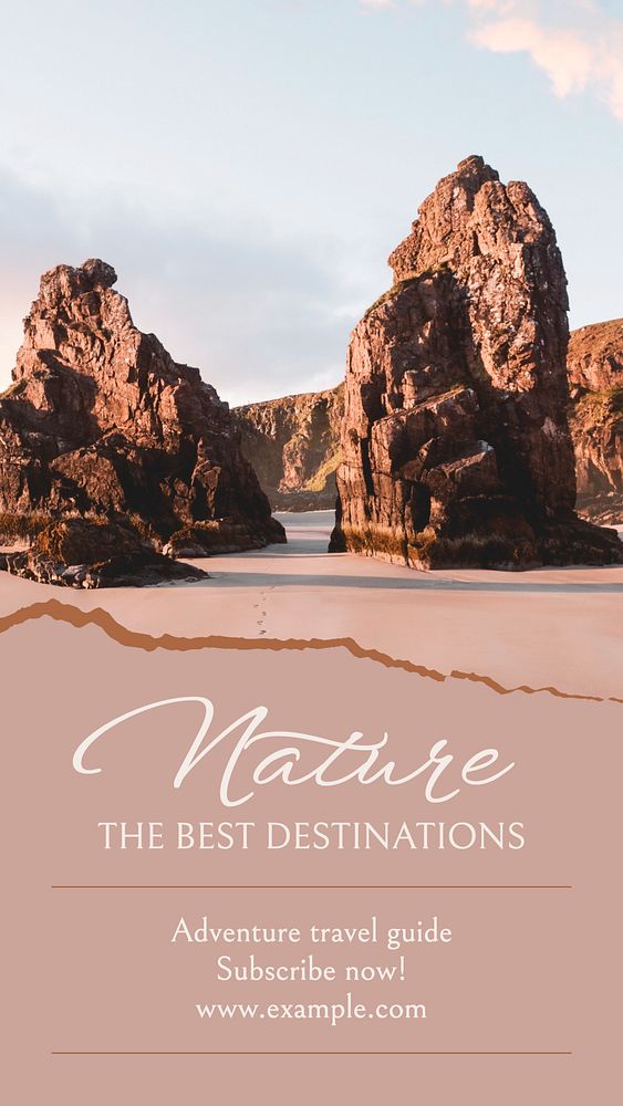 Nature travel Instagram story template, editable social media design