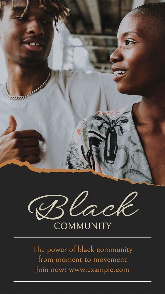 Black community movement Instagram story template, editable social media design