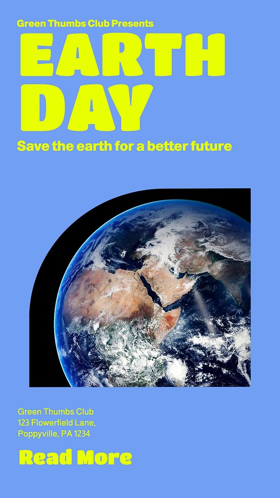 Earth universe environment Instagram story, editable social media design