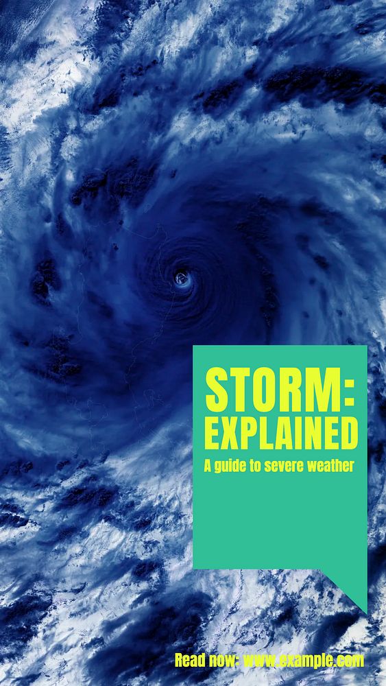 Storm Instagram story, editable social media design