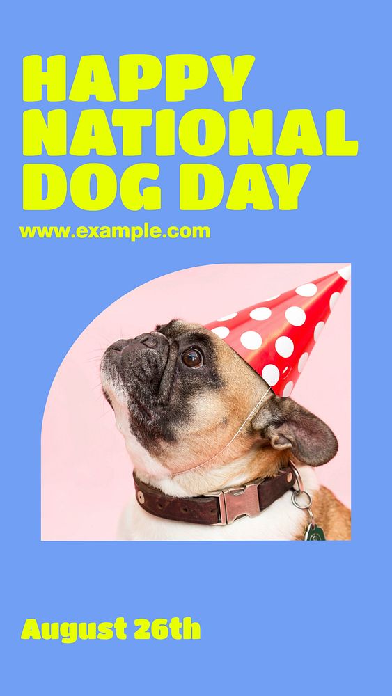 Dog day Instagram story, editable social media design