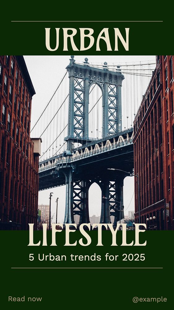 Urban lifestyle Instagram story, editable social media design