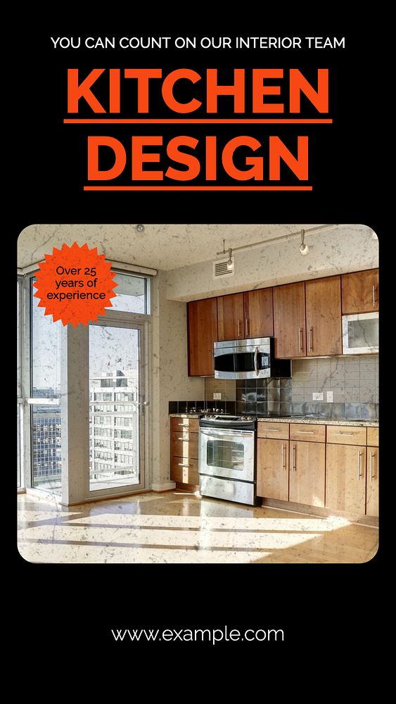 Kitchen design Instagram story, editable social media design