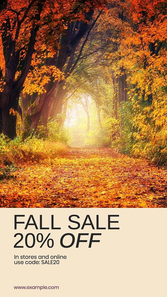 Fall sale Instagram story template, editable social media design