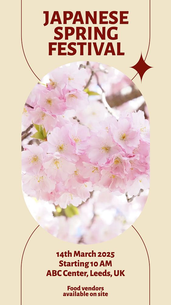 Spring festival Instagram story, editable social media design