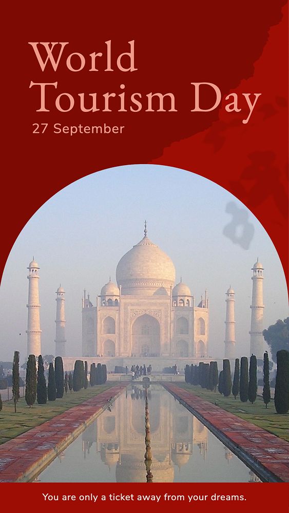 World tourism day Instagram story template, editable social media design