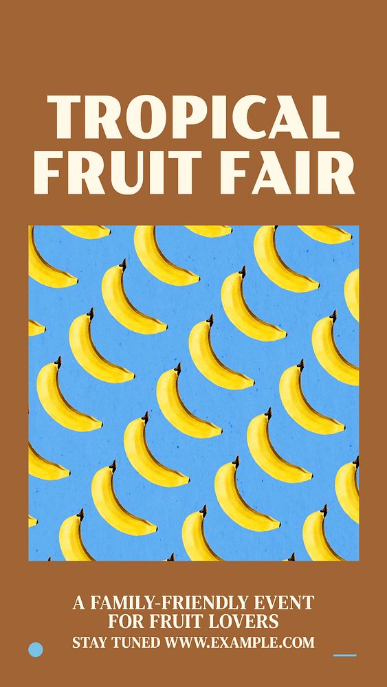 Tropical fruit fair Instagram story, editable social media design