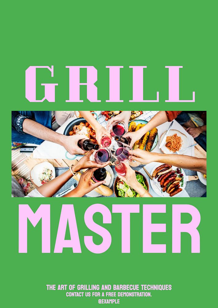 Grill Master editable poster template