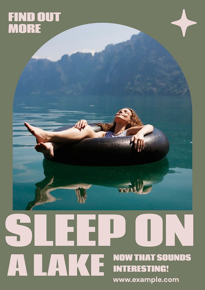 Sleep in nature editable poster template