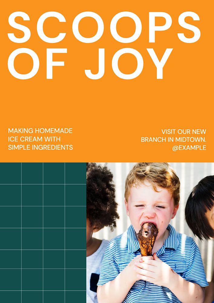 Scoops of joy editable poster template