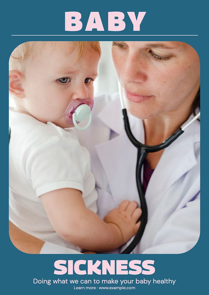 Child doctor editable poster template