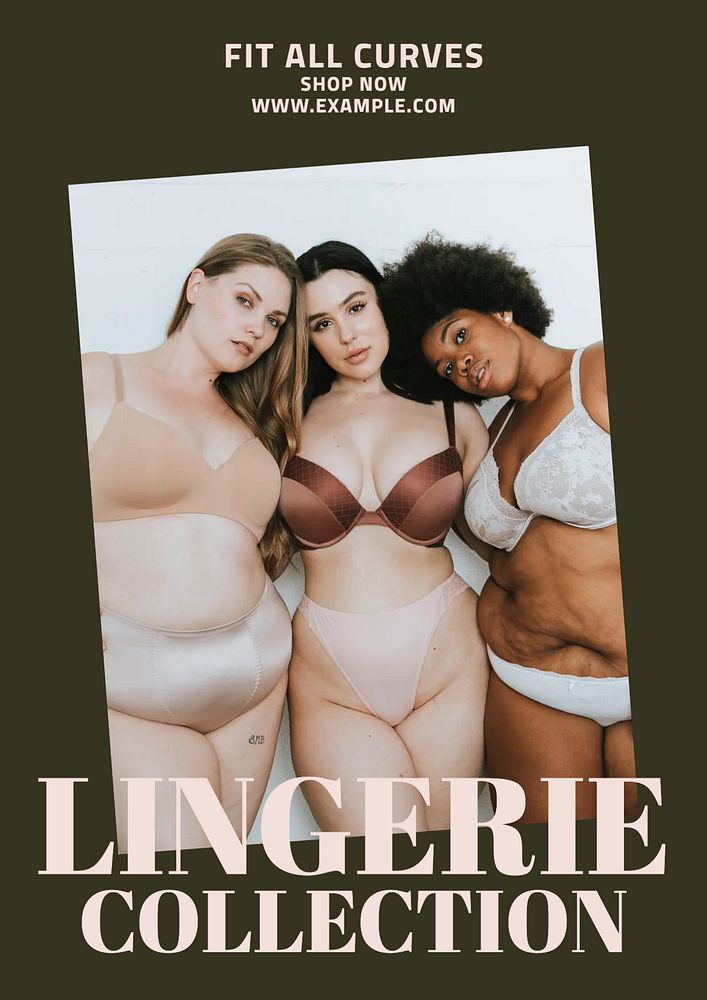 Lingerie collection editable poster template