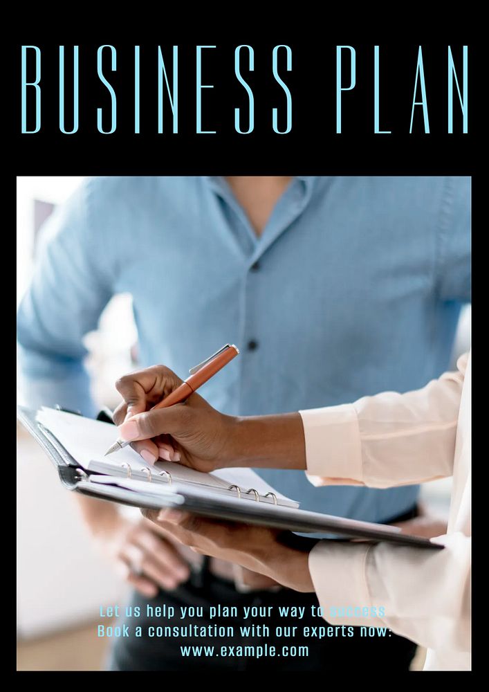 Business plan editable poster template