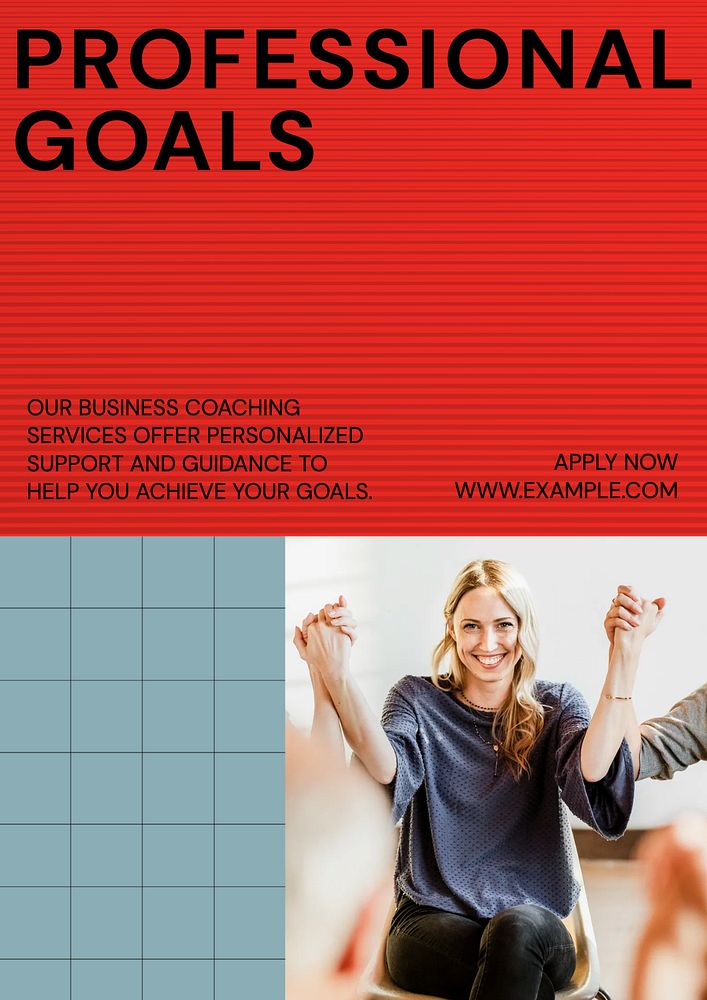 Coaching professional development editable poster template