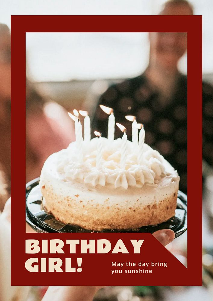 Birthday party editable poster template