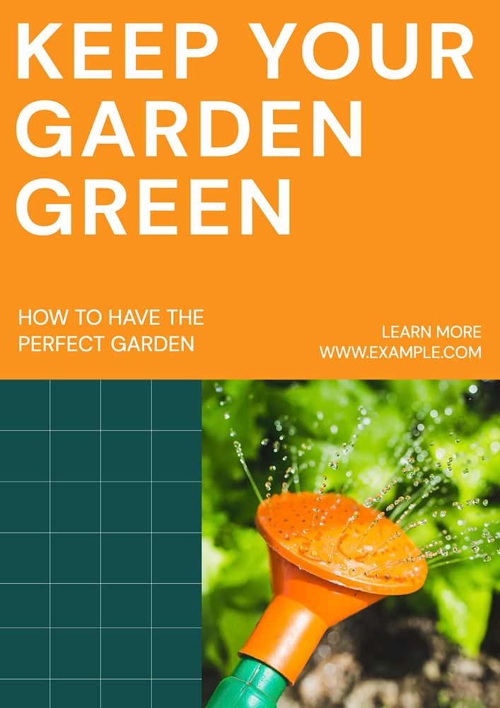 Gardening editable poster template