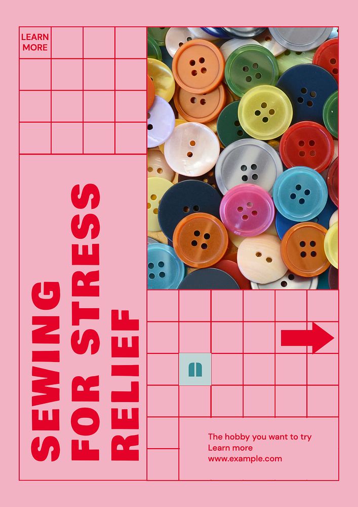 Sewing editable poster template