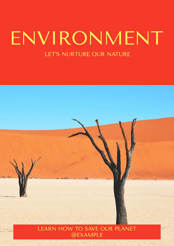 Environment & nature editable poster template