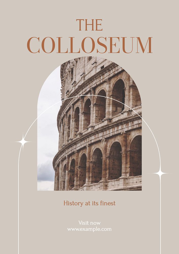 The Colosseum poster template, editable text & design