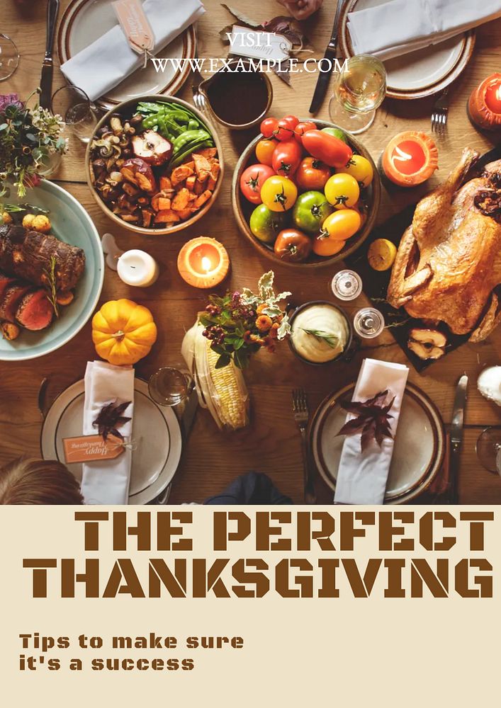 Thanksgiving editable poster template