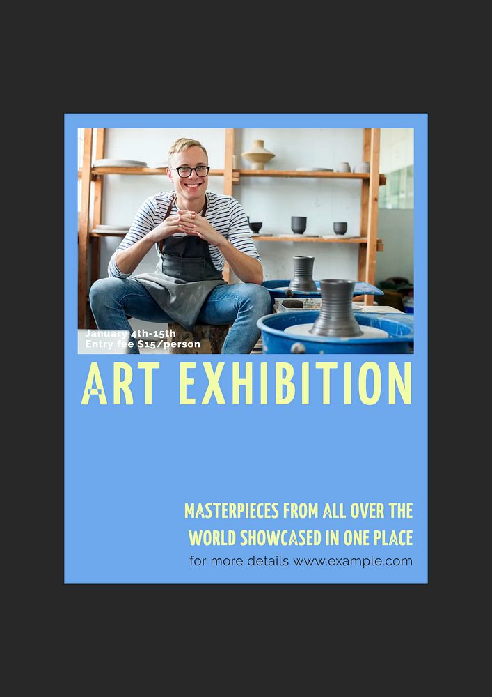 Art exhibition editable poster template