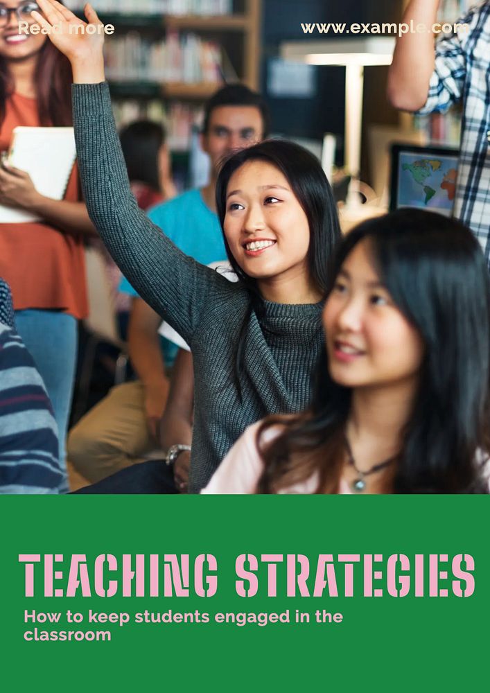 Teaching strategies editable poster template