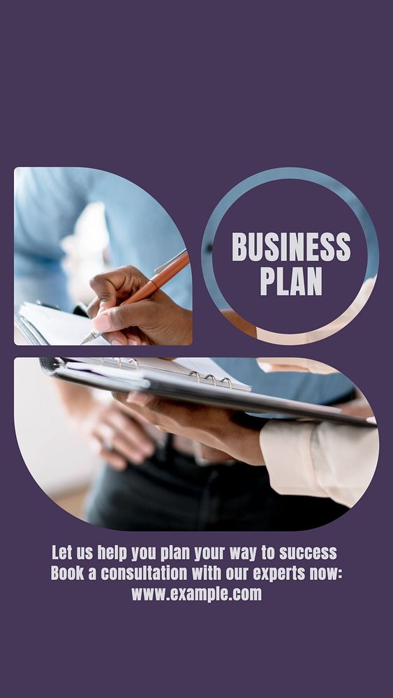 Business plan story template, editable social media design