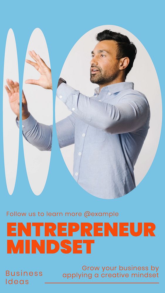 Entrepreneur mindset story template, editable social media design