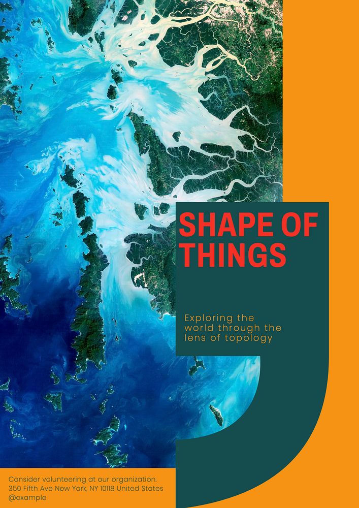 Shape of things editable poster template