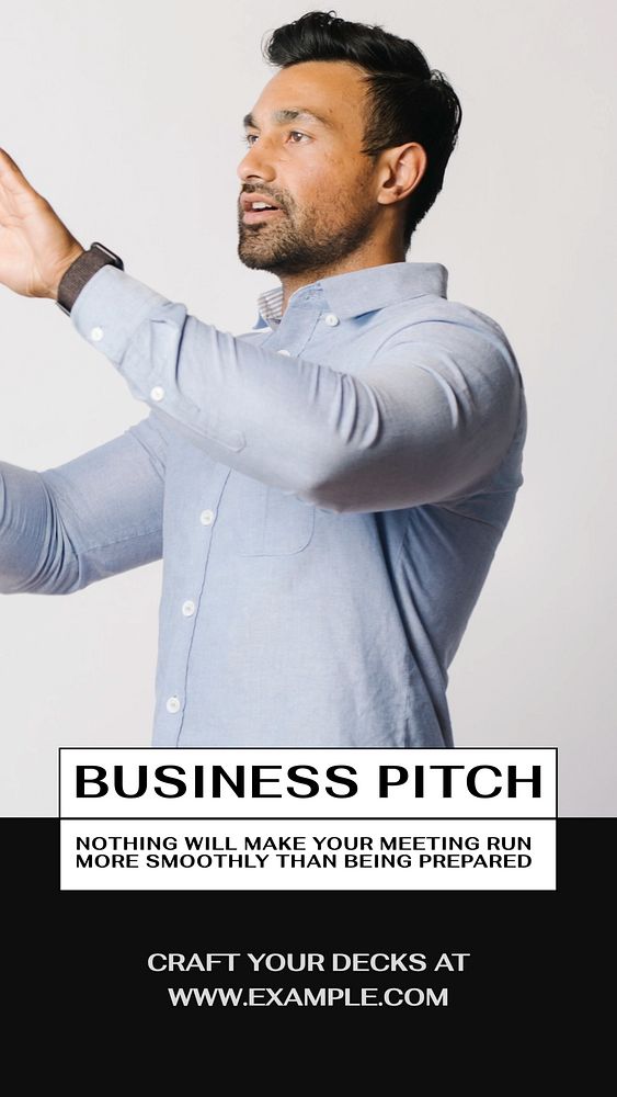 Business pitch story template, editable social media design
