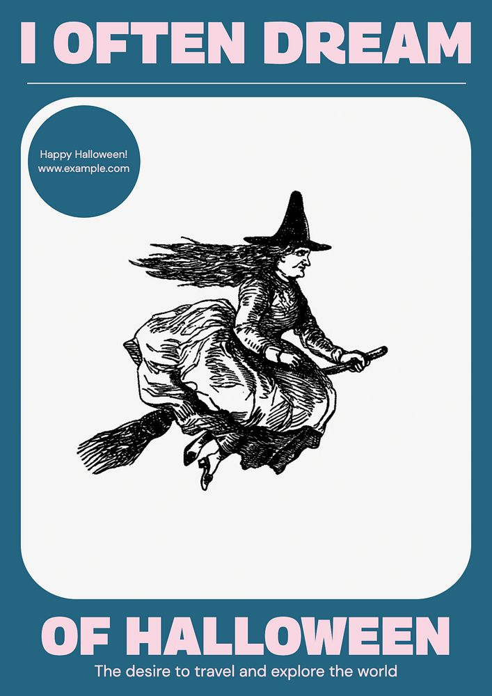 Halloween editable poster template