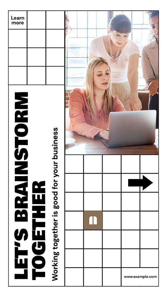 Brainstorm story template, editable social media design