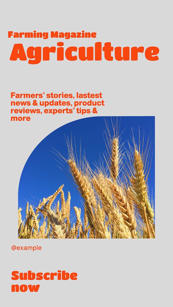 Agriculture & farming story template, editable social media design