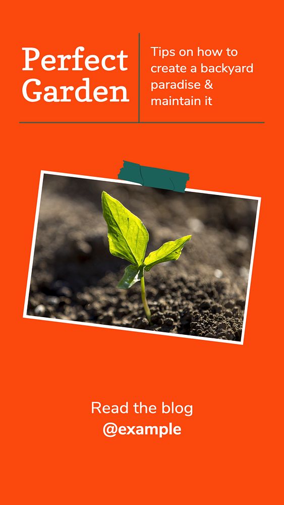 Gardening tips story template, editable social media design